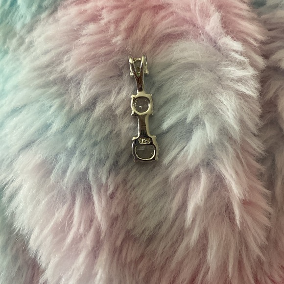 Three gradient tier Diamond necklace 925 - Picture 4 of 5